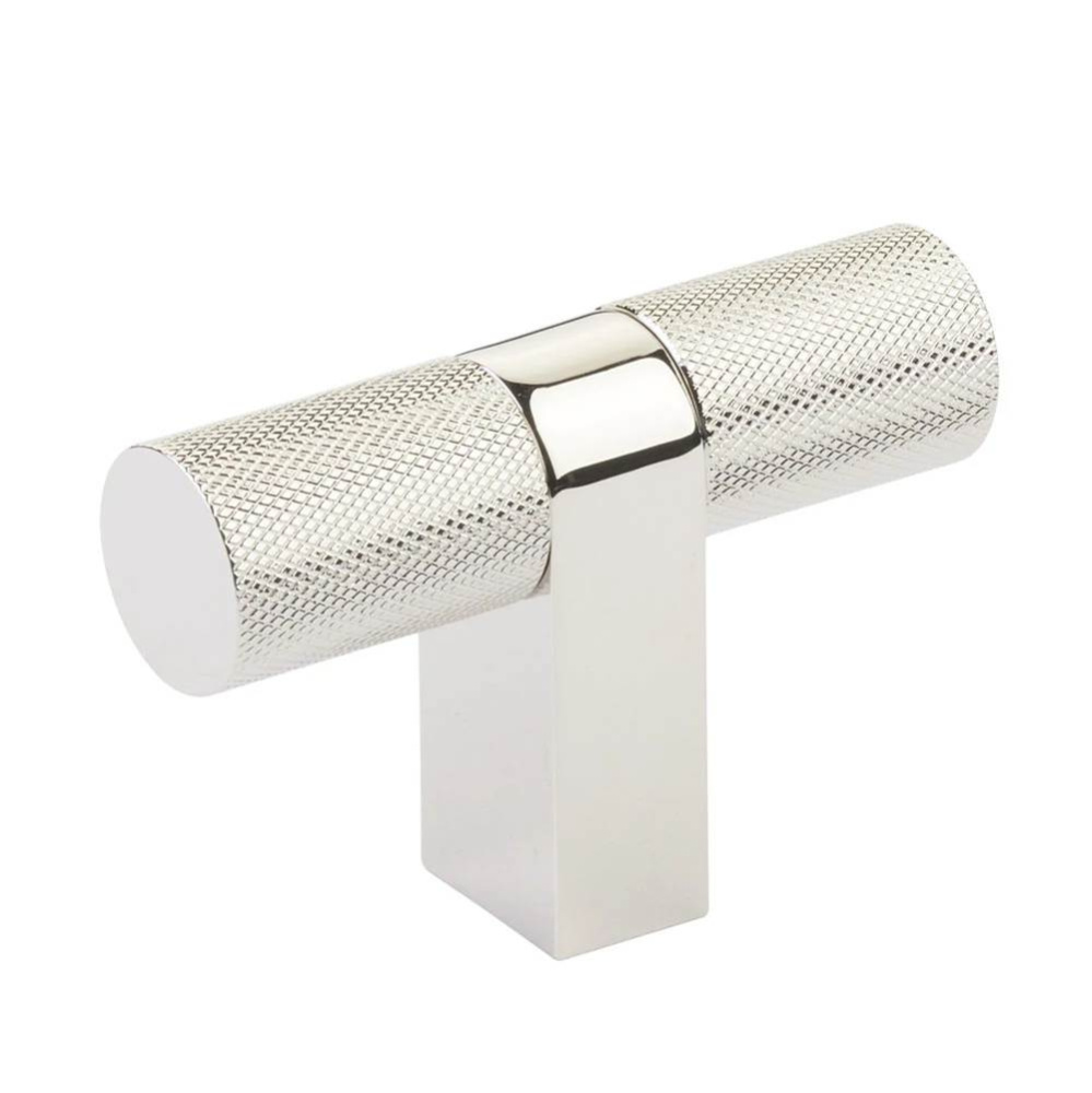 Select Cabinet T-Knob 3-1/8'' overall, Rectangular Bar Stem US14, Knurled Bar US14