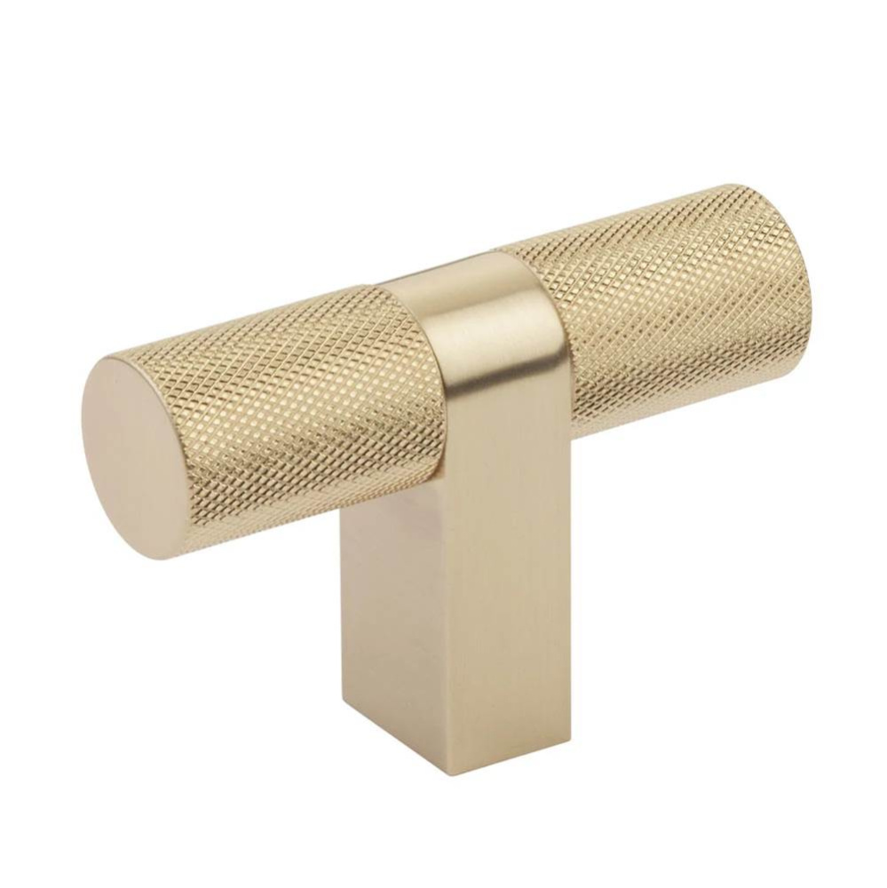Select Cabinet T-Knob 3-1/8'' overall, Rectangular Bar Stem US4, Knurled Bar US4