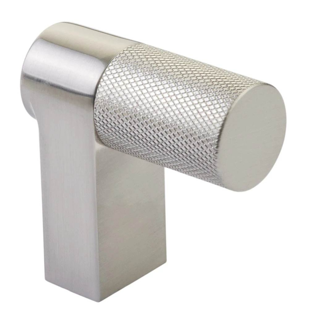 Select Cabinet Finger Pull 2'' overall, Rectangular Stem US15, Knurled Bar US15
