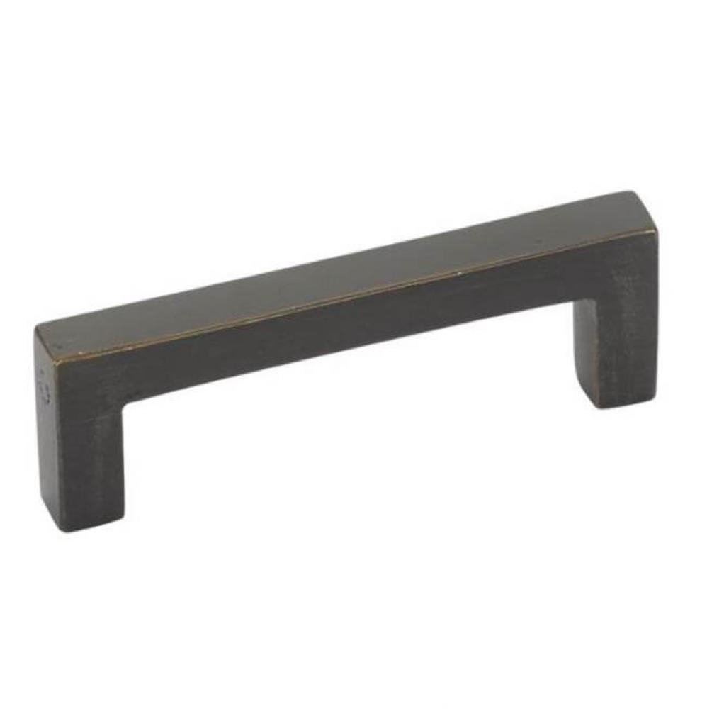 Rustic Modern Cabinet Pull, 4'' C-C, FB
