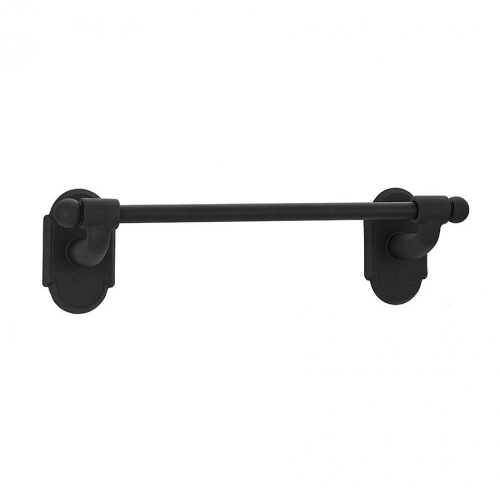 Wrought Steel Towel Bar, No.1 Rosette, 12'', FBS