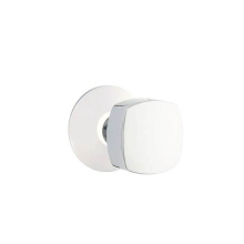 Emtek 5207FRKUS26 - Privacy, Modern Rosette, Freestone Square Knob, US26