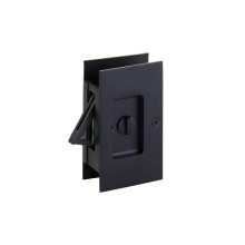 Emtek 2108US19 - Modern Rectangular Pocket Door Lock, Privacy, US19