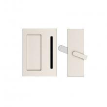Emtek 222202US15 - Modern Rectangular Barn Door Privacy Lock and Flush Pull with Integrated Strike US15