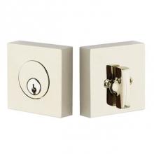 Emtek W8369US14 - Weiser Keyway, Square Deadbolt, Dbl, US14