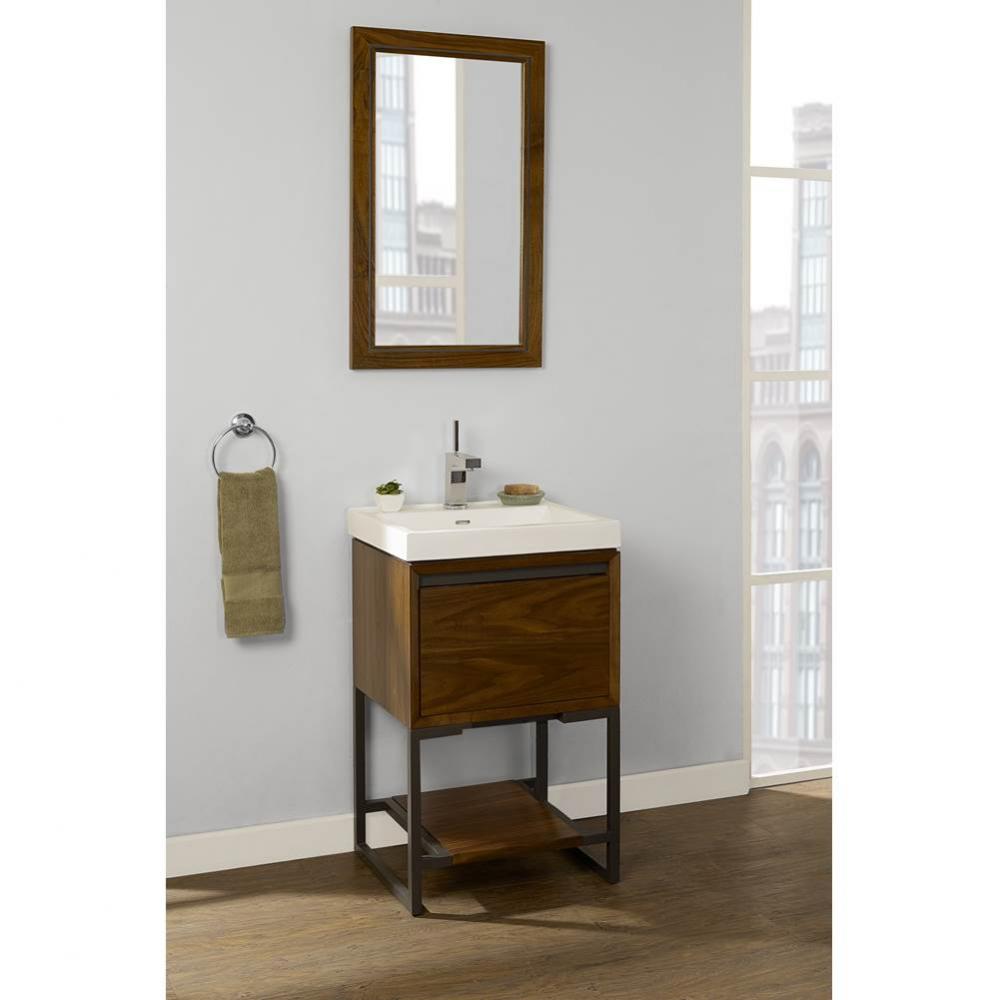 M4 21x18'' Open Shelf Vanity - Natural Walnut