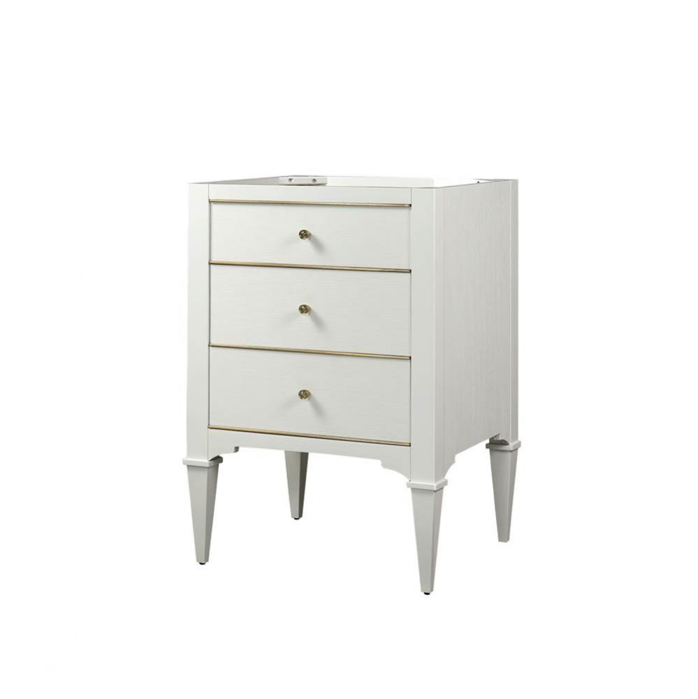 Charlottesville w/Brass 24'' Vanity - Polar White