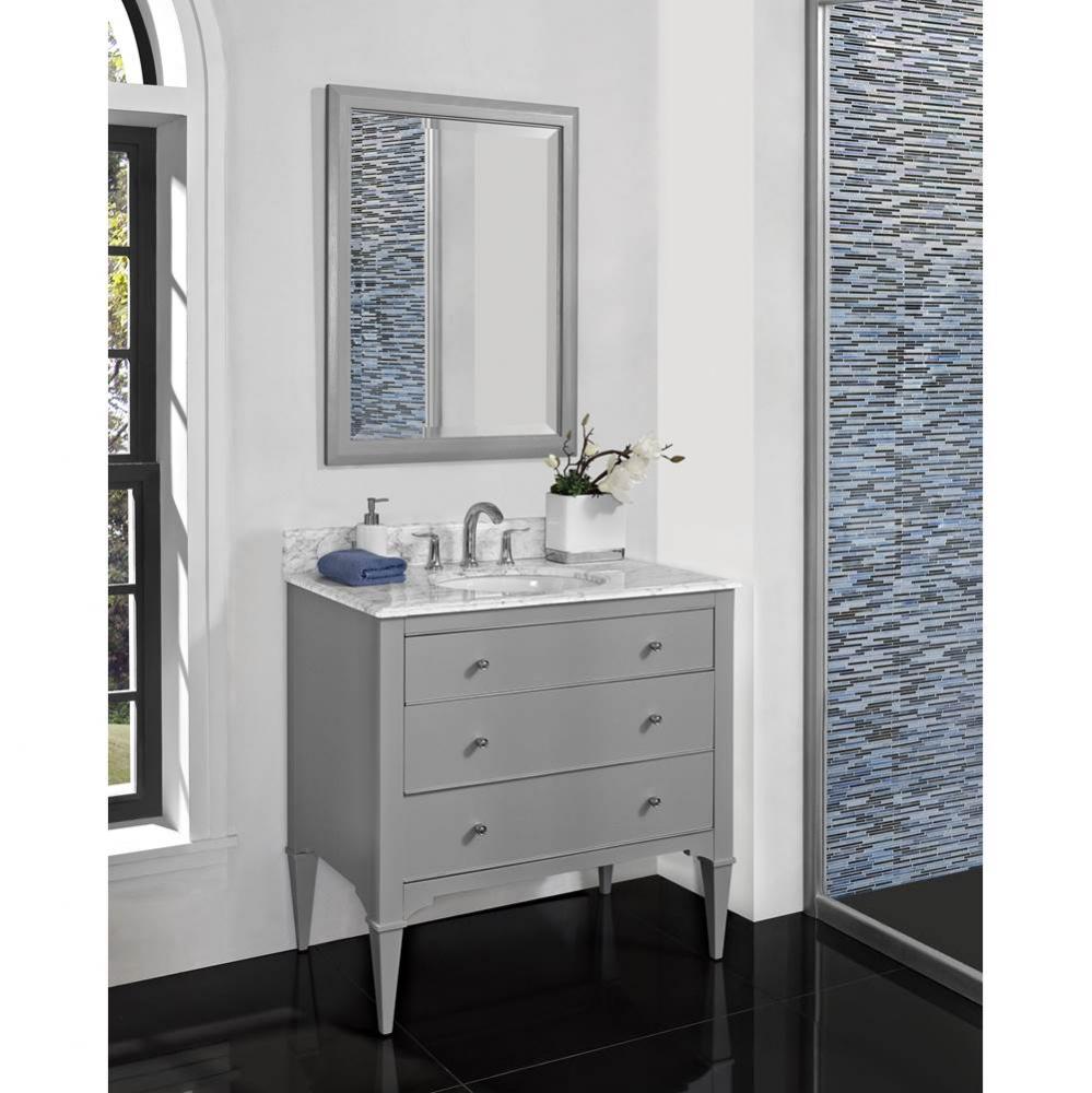 Charlottesville w/Nickel 36'' Vanity - Light Gray