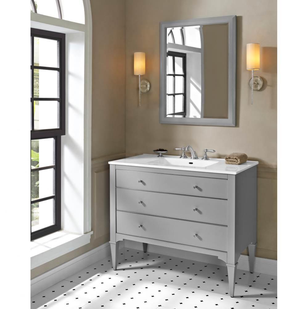 Charlottesville w/Nickel 42'' Vanity - Light Gray