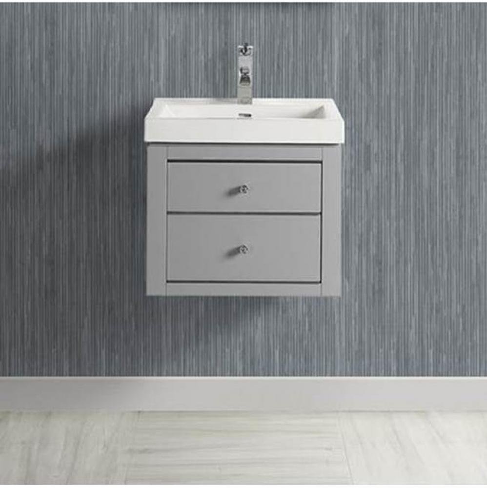 Charlottesville w/Nickel 21x18'' Wall Mount Vanity In Light Gray