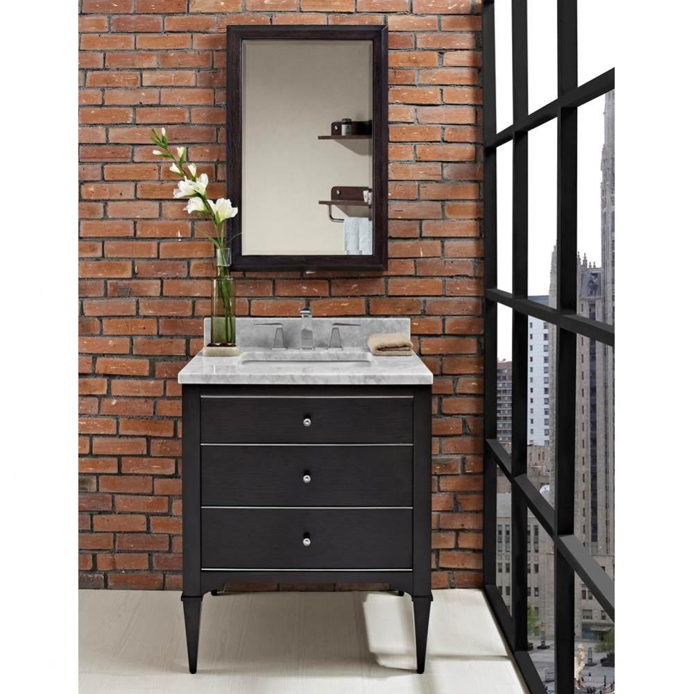 Charlottesville w/Nickel 30'' Vanity - Vintage Black