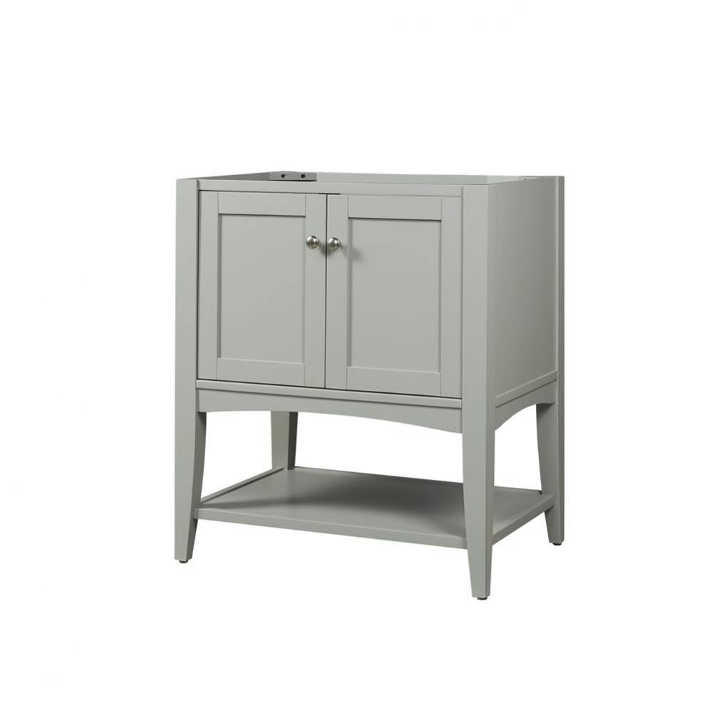 Shaker Americana 30'' Open Shelf Vanity - Light Gray