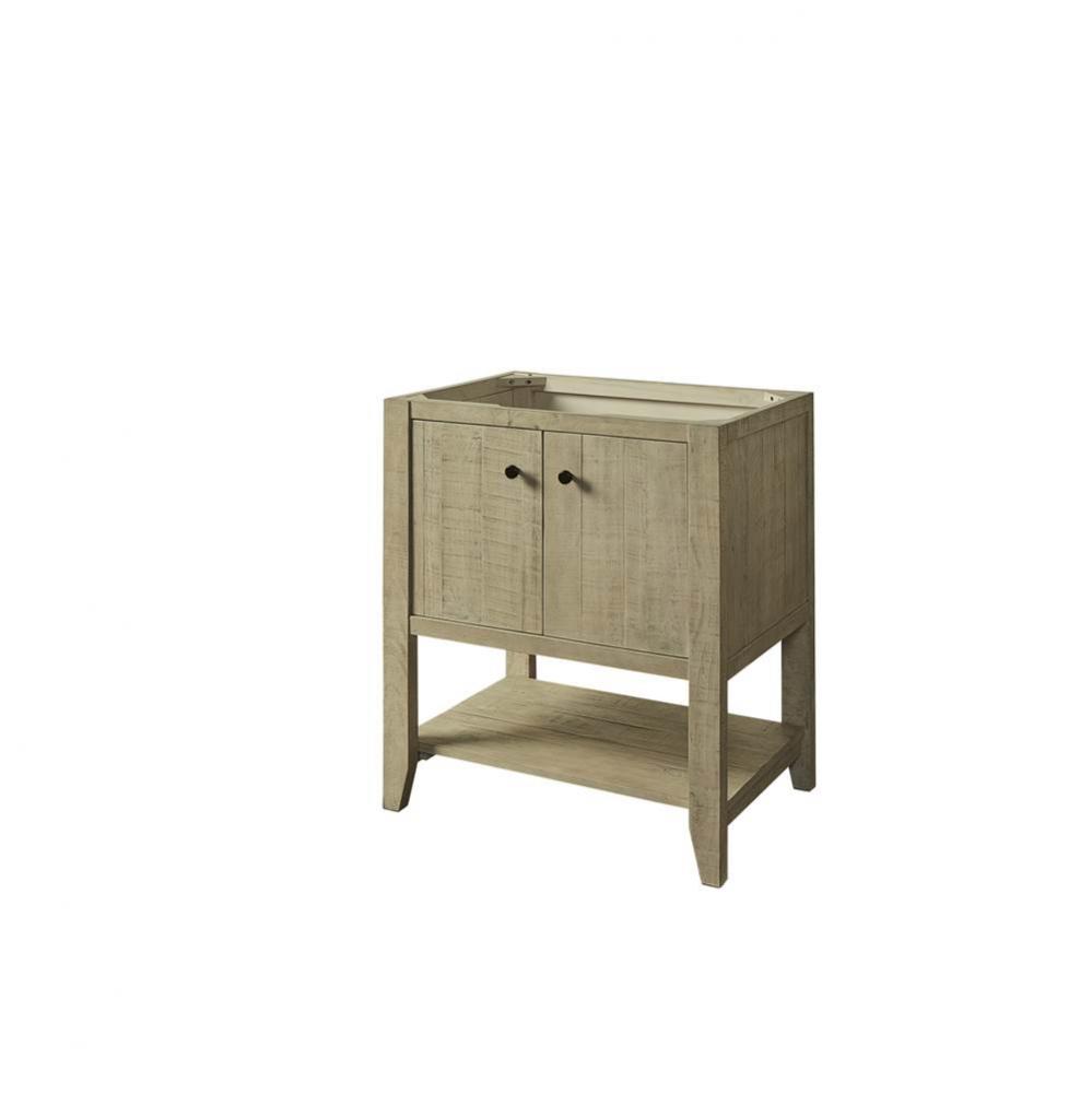 River View 30'' Open Shelf Vanity - Toasted Almond