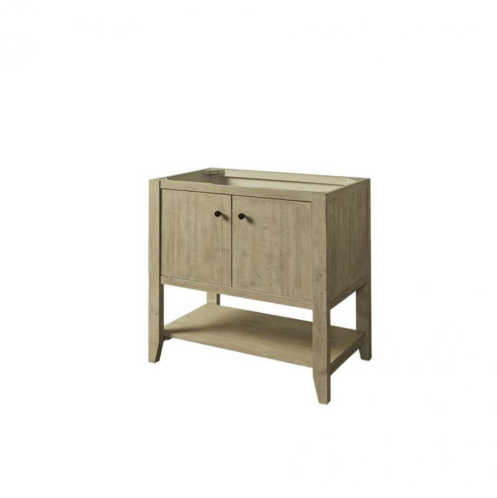 River View 36'' Open Shelf Vanity - Toasted Almond