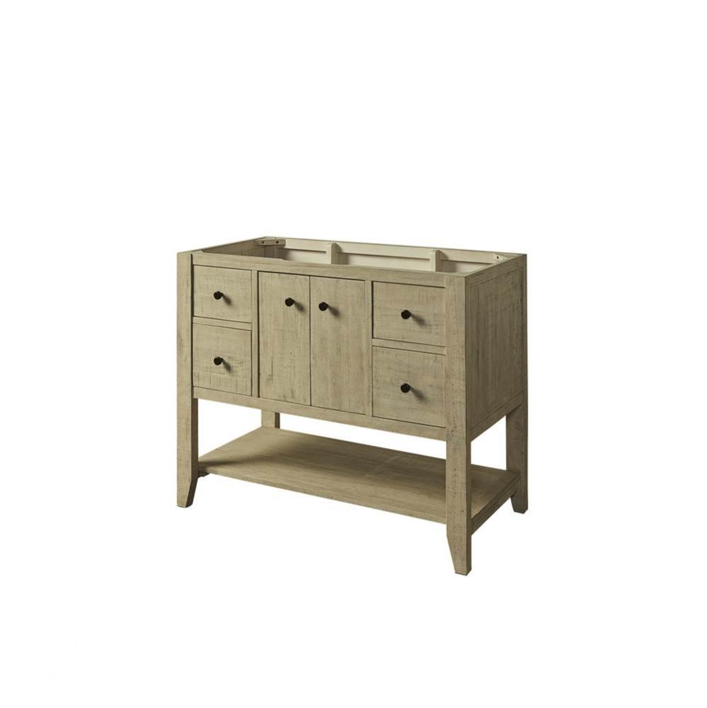 River View 42'' Open Shelf Vanity - Toasted Almond