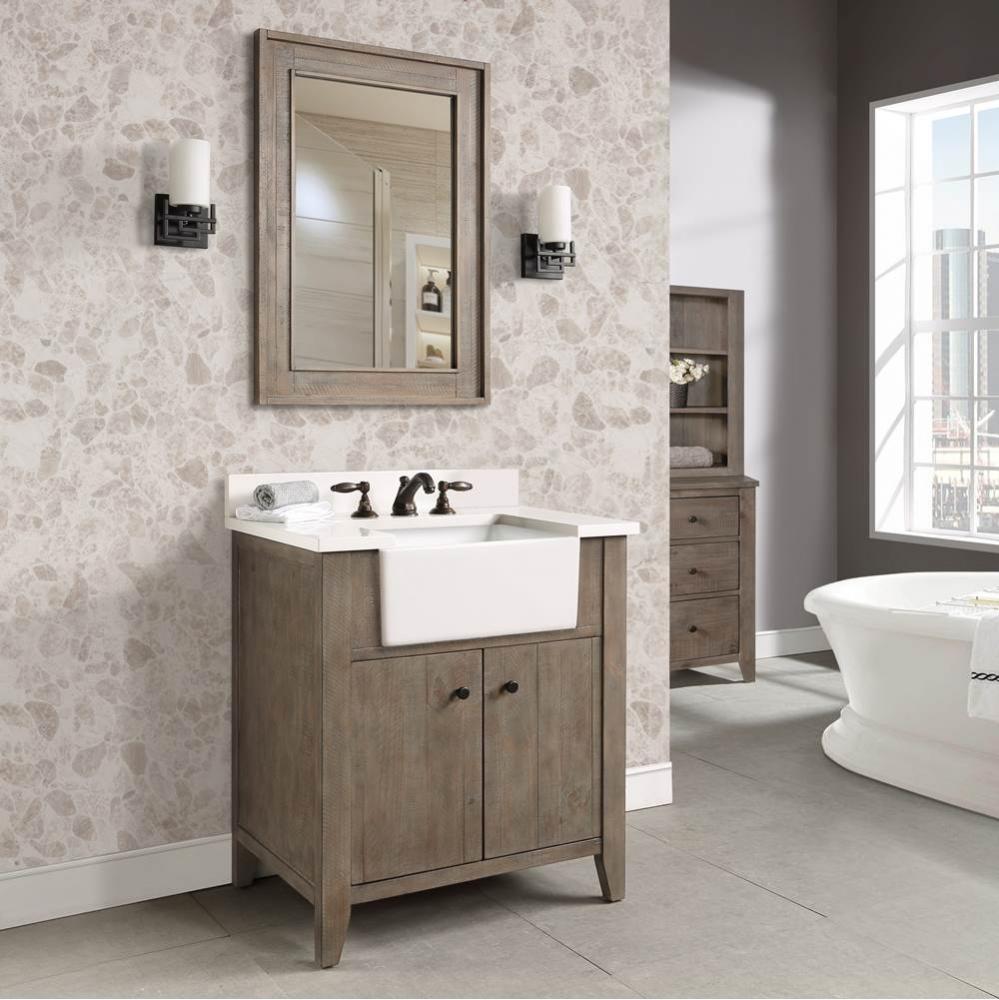 River View 30'' Farmhouse Vanity - Coffee Bean