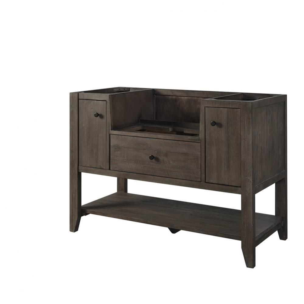 River View 48'' Open Shelf Farmhouse Vanity - Coffee Bean