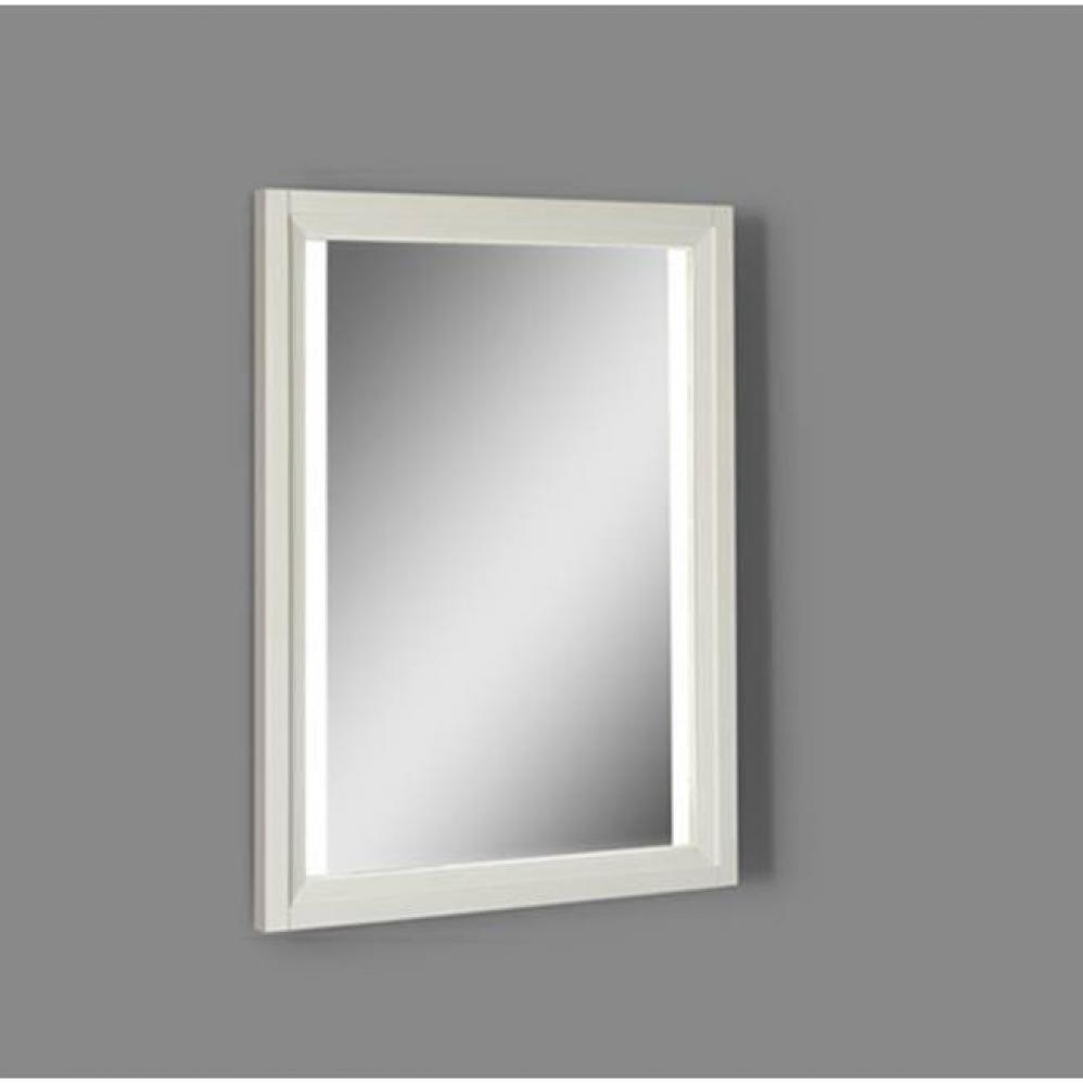 Studio One 25'' Wood Frame LED Mirror In Glossy White