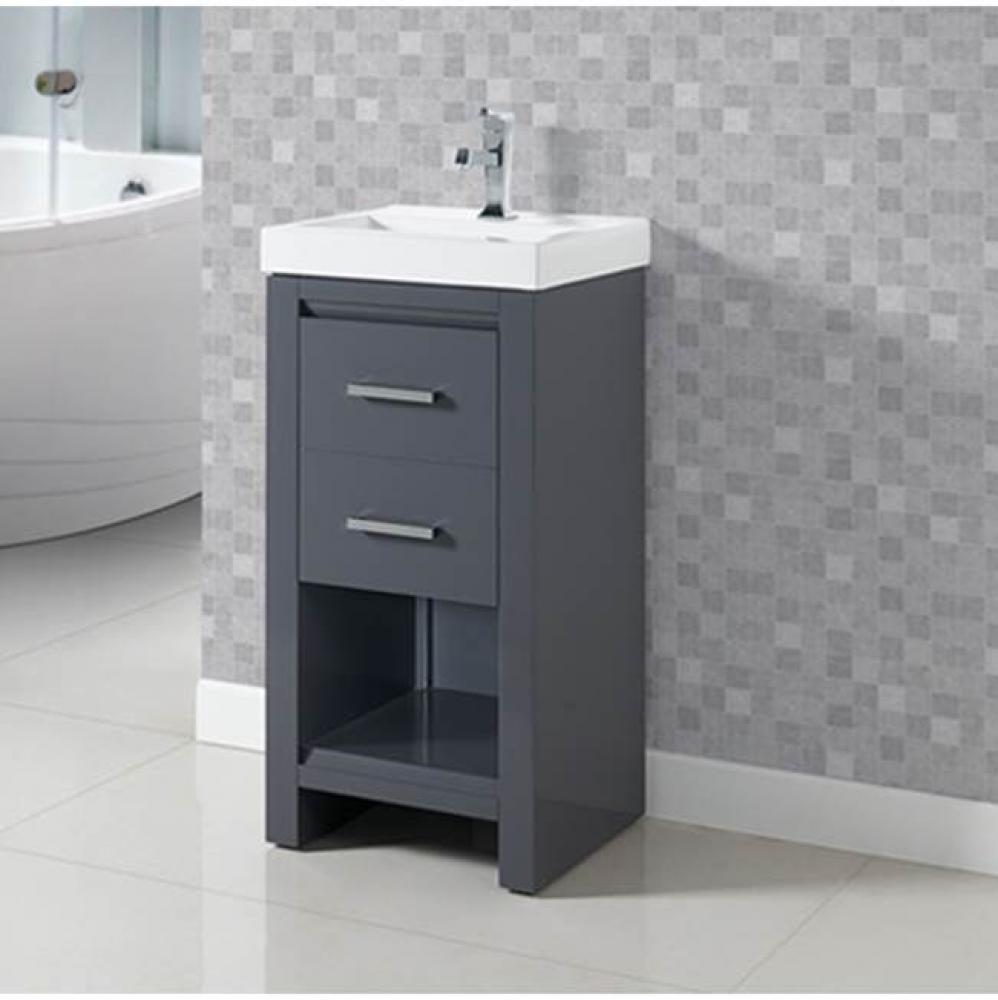 Studio One 18x16'' Vanity In Glossy Pewter