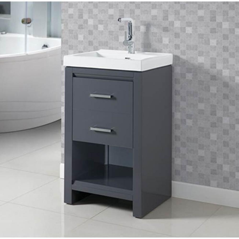 Studio One 21x18'' Vanity In Glossy Pewter