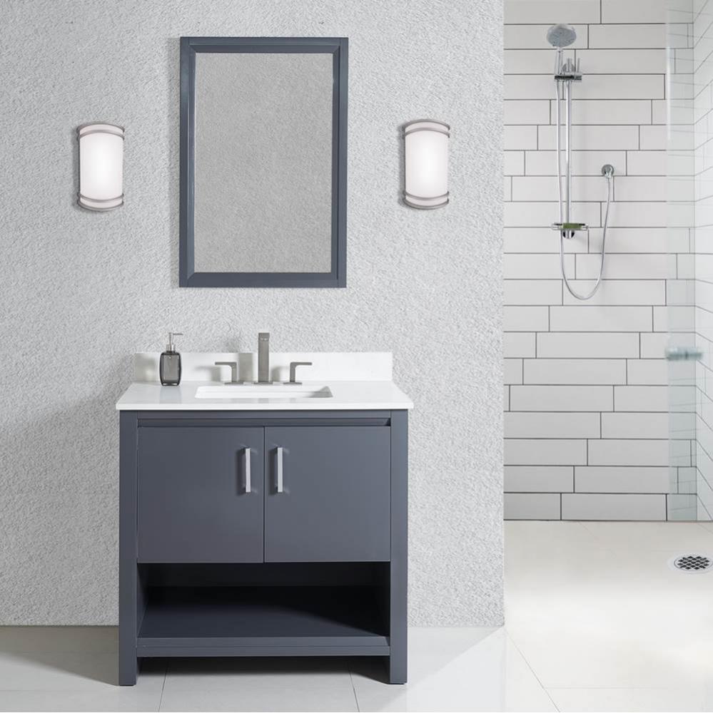 Studio One 36'' Vanity In Glossy Pewter