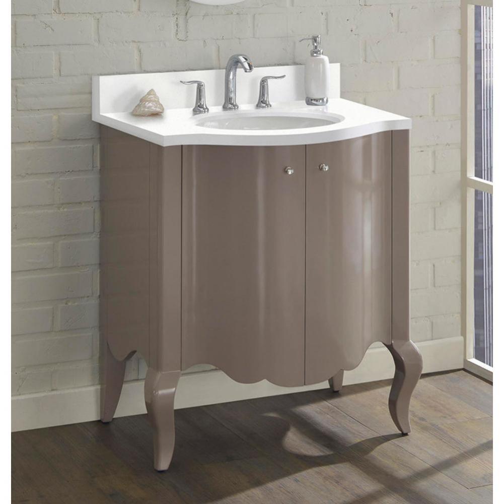 Belle Fleur 30'' Vanity In Glossy Taupe