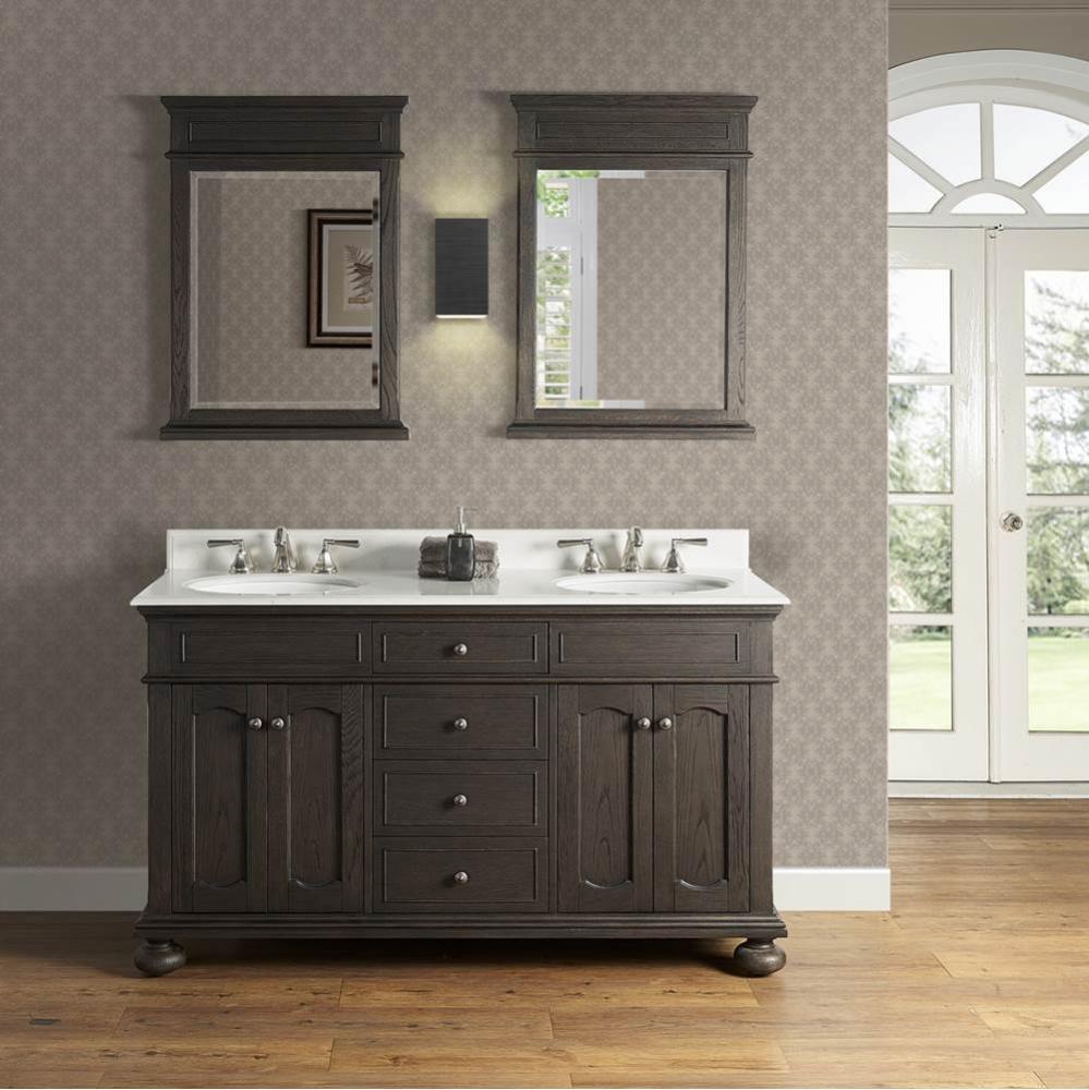 Oakhurst 60'' Double Bowl Vanity In Burnt Chocolate