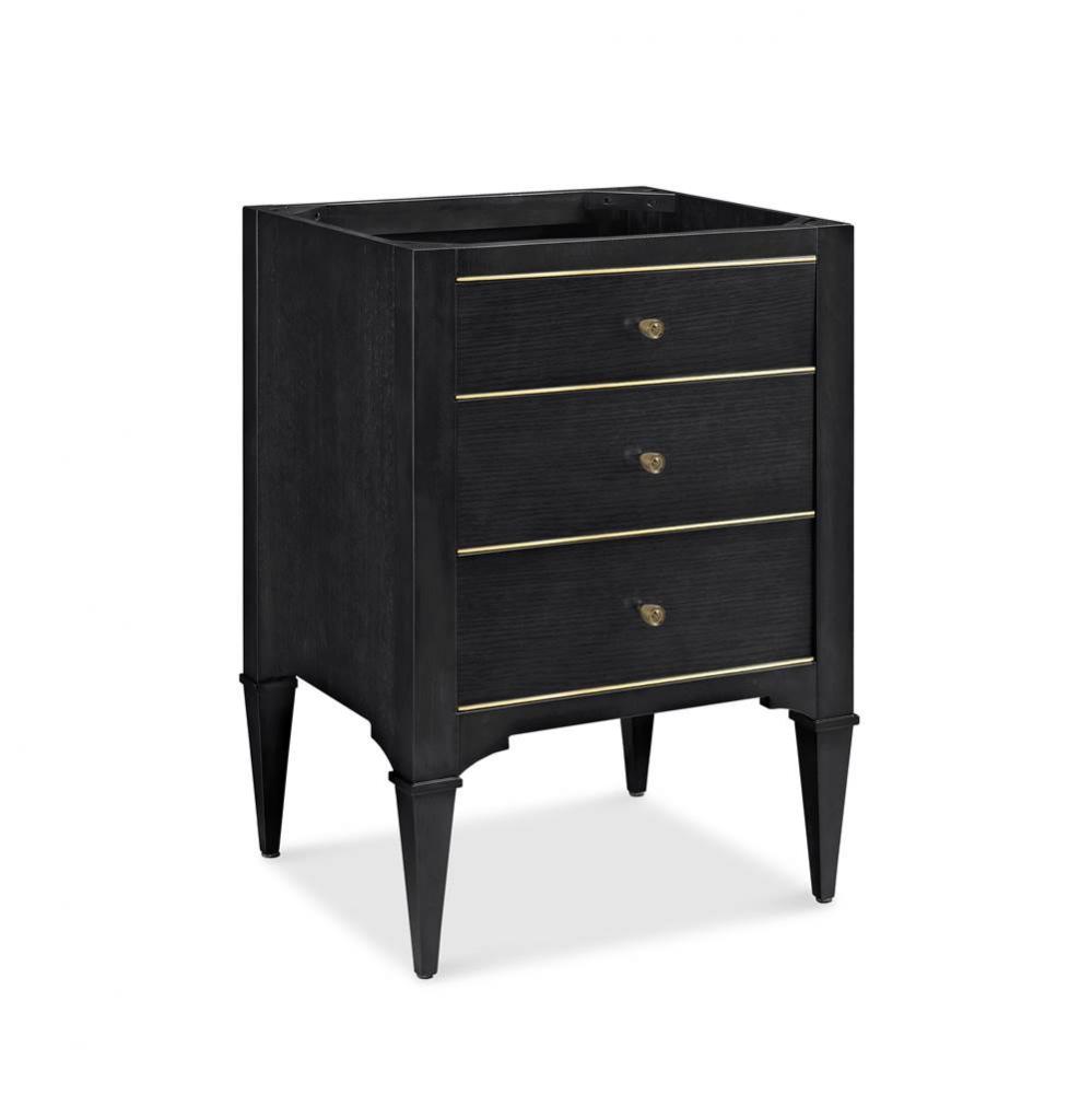 Charlottesville w/Brass 24'' Vanity - Vintage Black