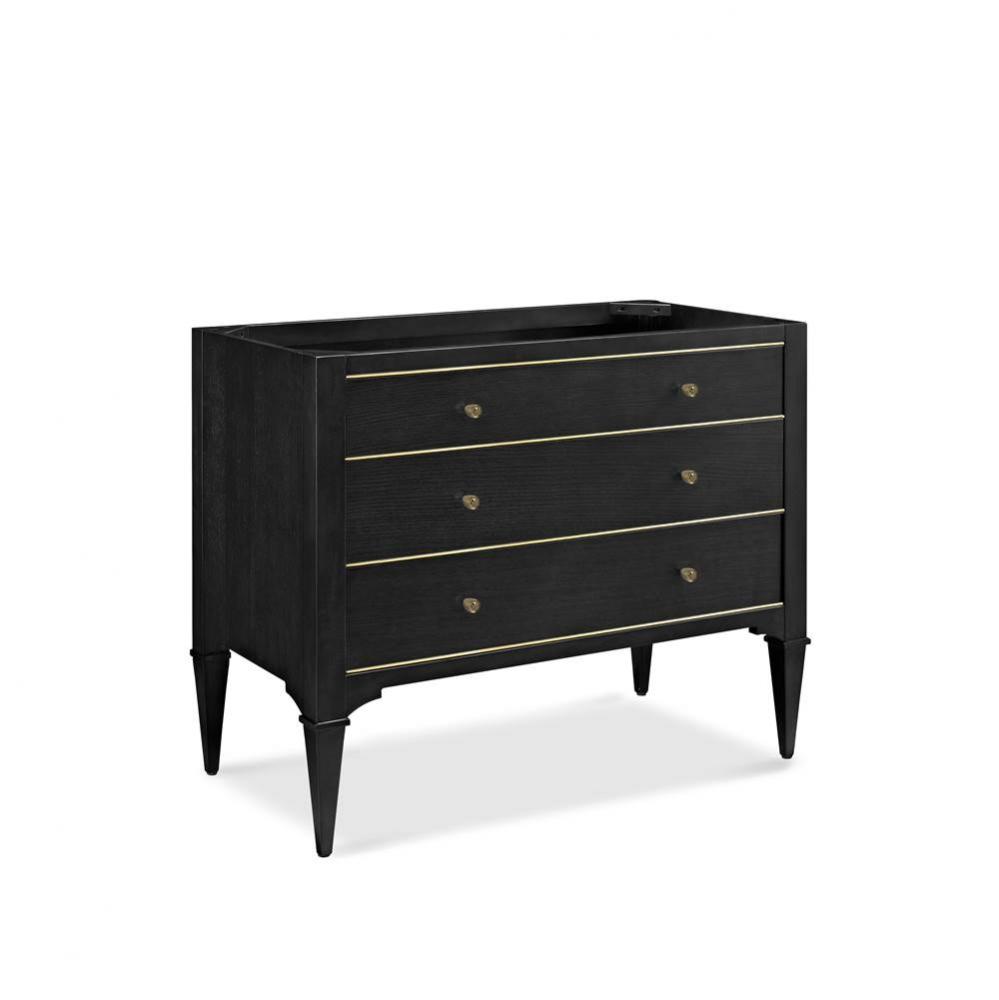 Charlottesville w/Brass 42'' Vanity - Vintage Black