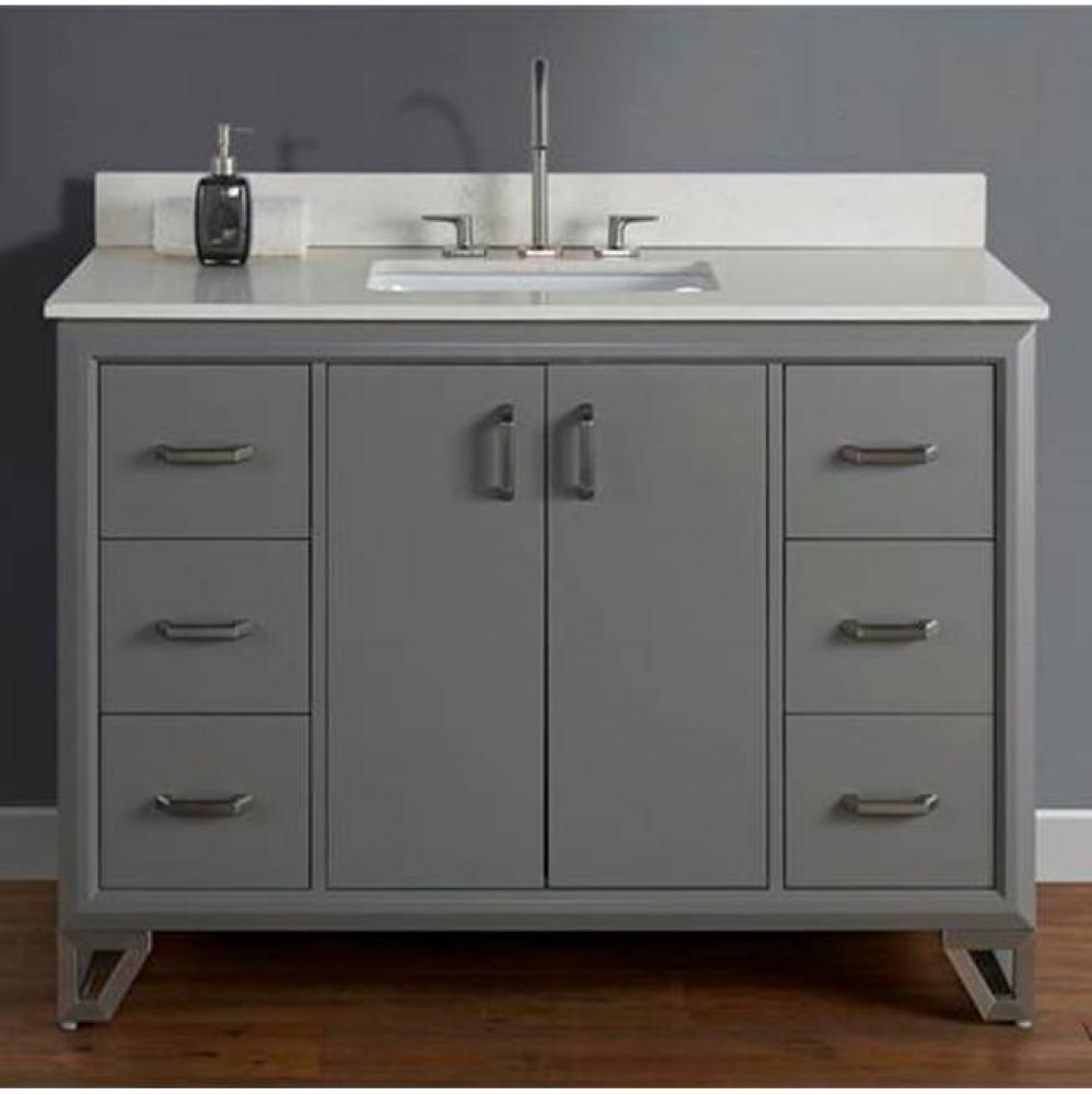 Revival 48'' Vanity In Glossy Med Gray