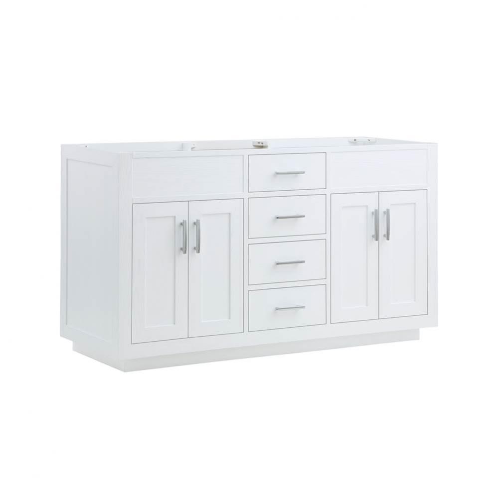 Brookings 60'' Double Bowl Vanity - Polar White