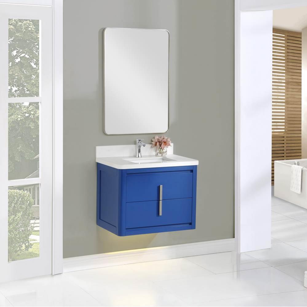 Design Studio 30x20'' Wall Mount Vanity, Top & Sink Set - Classic Blue