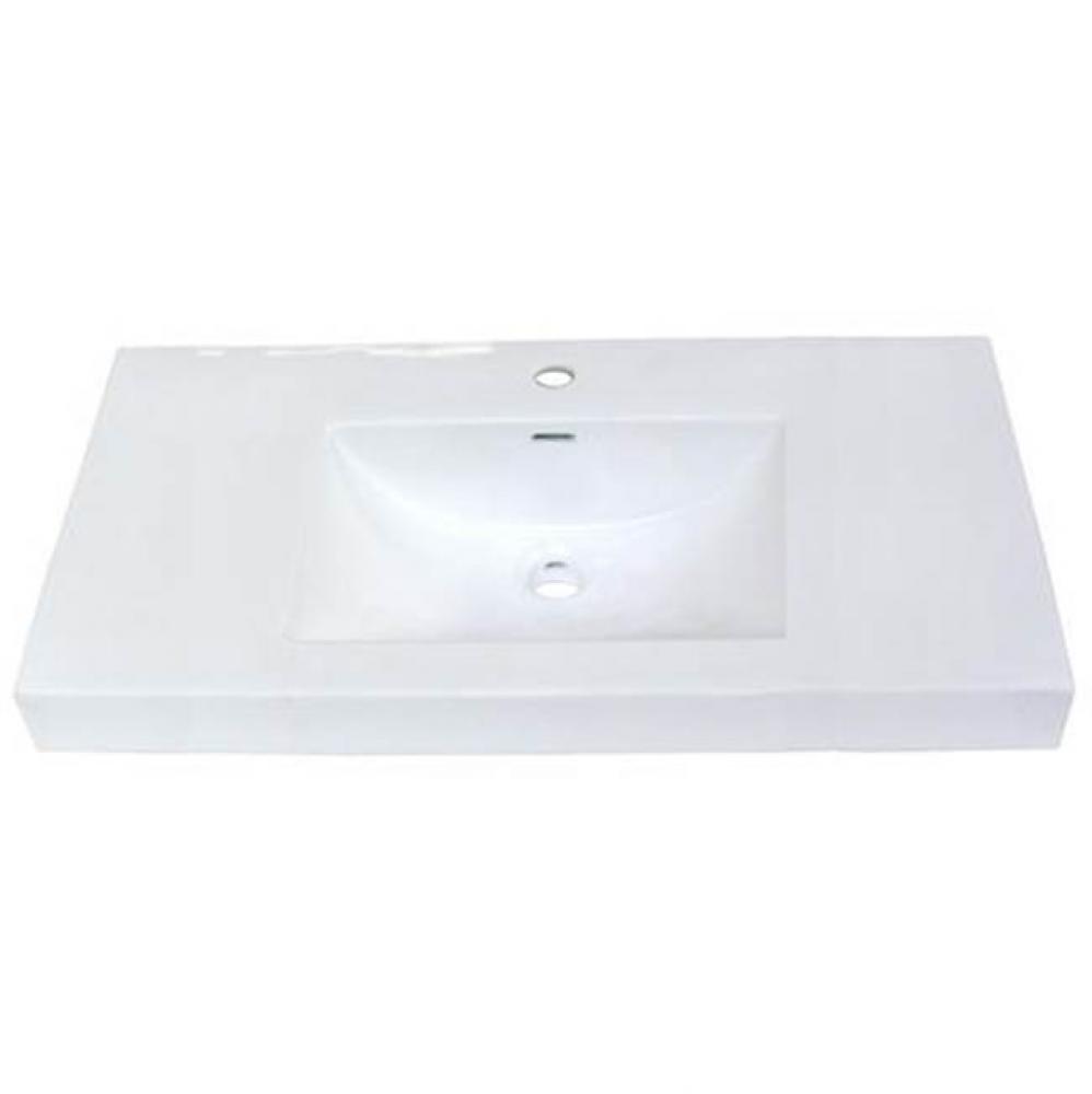 36x18'' White Ceramic Sink