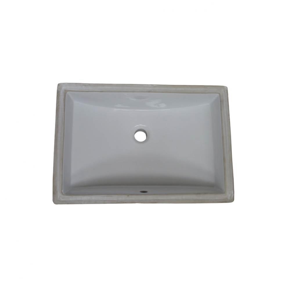 White (WH) Rectangular Ceramic Undermount Sink