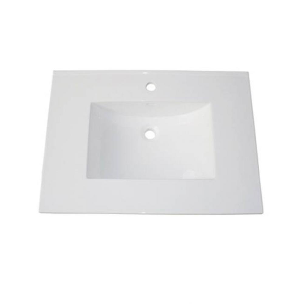 (11/16'') 31'' White Ceramic Top - single hole