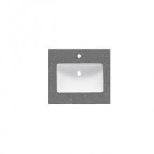 Fairmont Designs TQ2-S2522SG1 - 2cm (3/4'') 25'' Spectre Gray (SG) Quartz Top - single hole