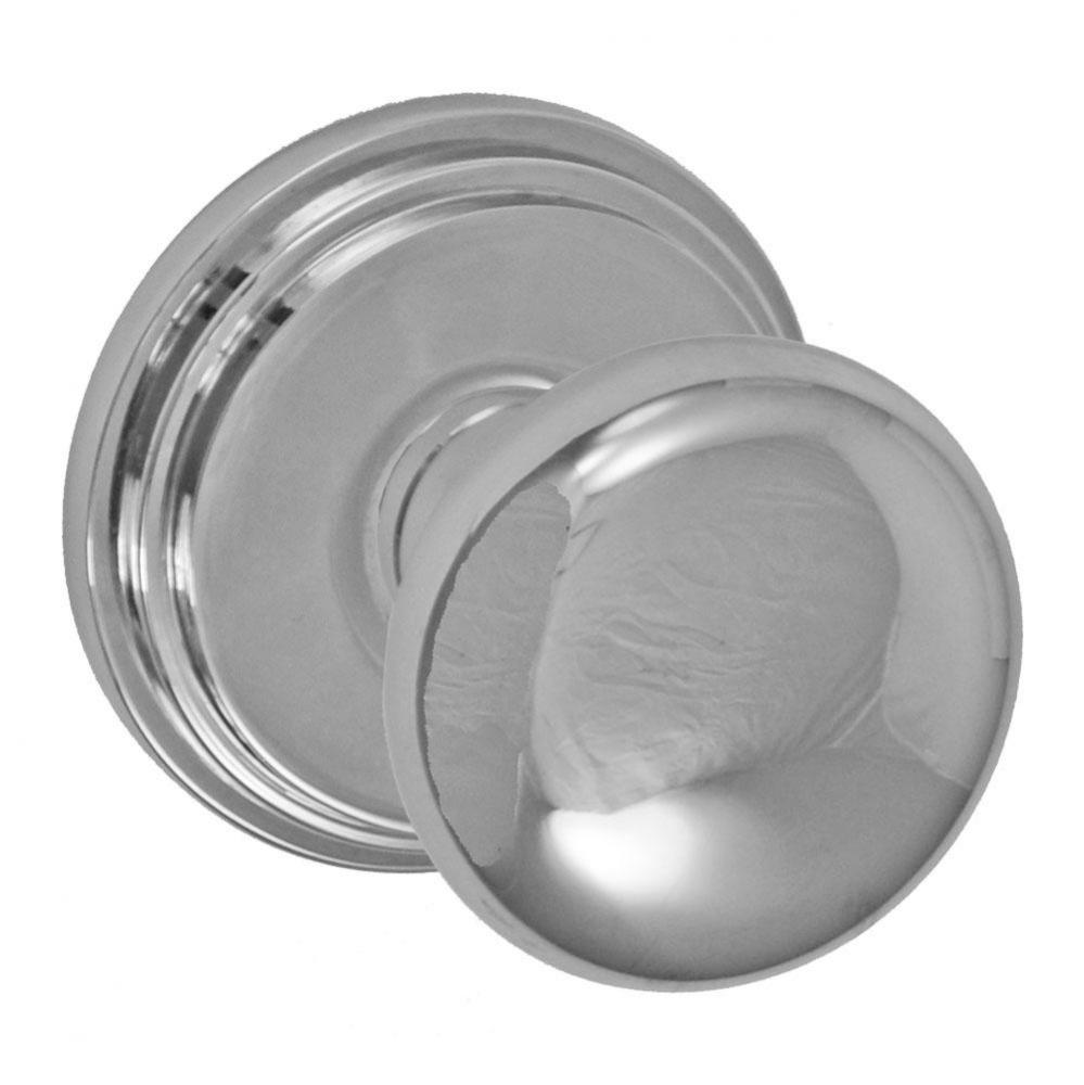 Half-Round Knob with Stepped  Rose Passage Set in Polished