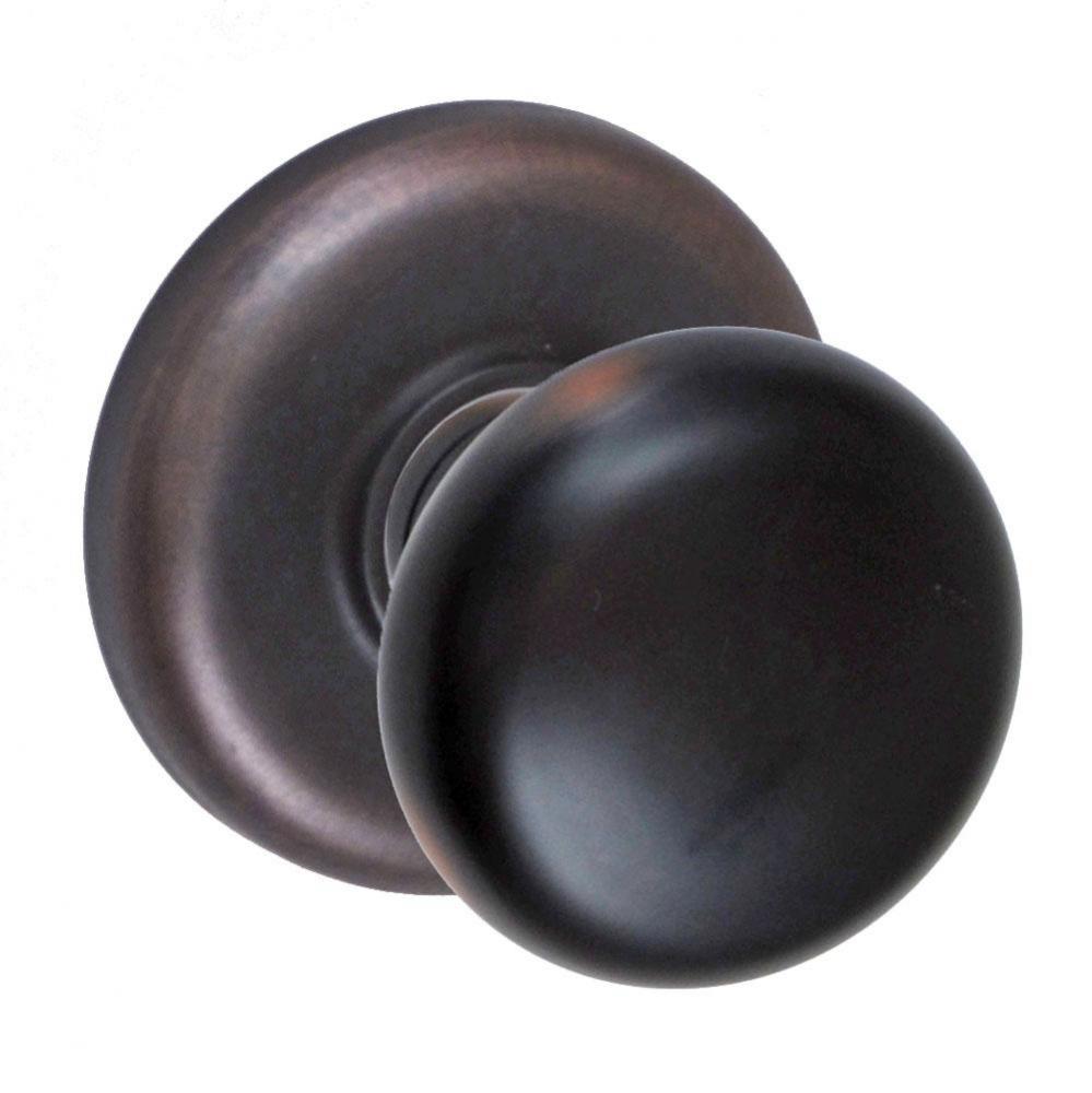 Half-Round Knob with Radius  Rose Dummy Single in Oil Rubbed