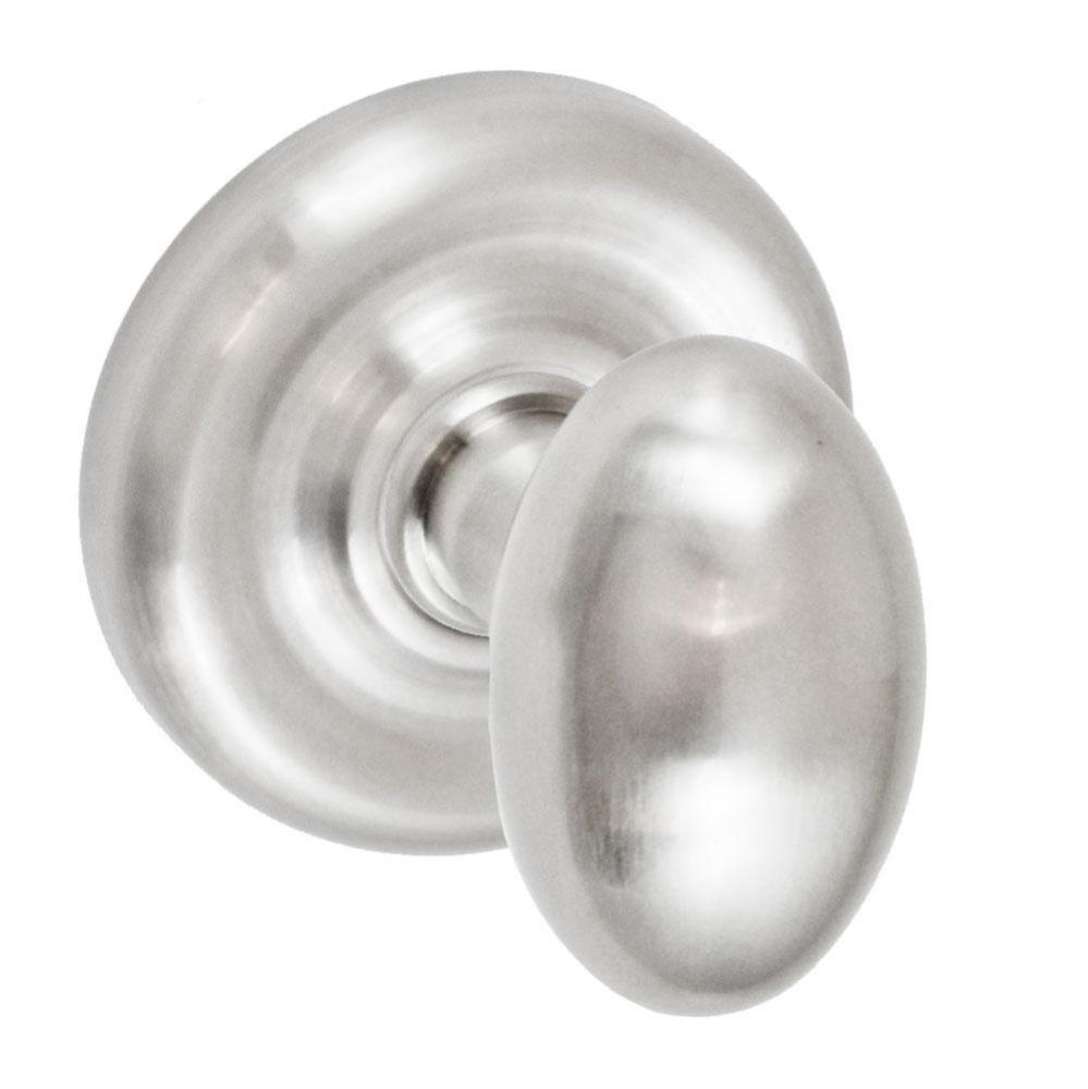 Egg Knob with Contoured Radius Rose Dummy Single in Brushed