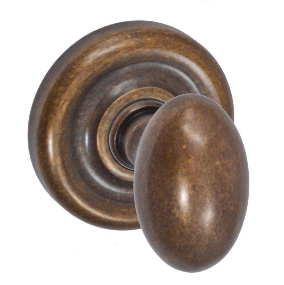 Egg Knob with Contoured Radius Rose Dummy Single in Medium