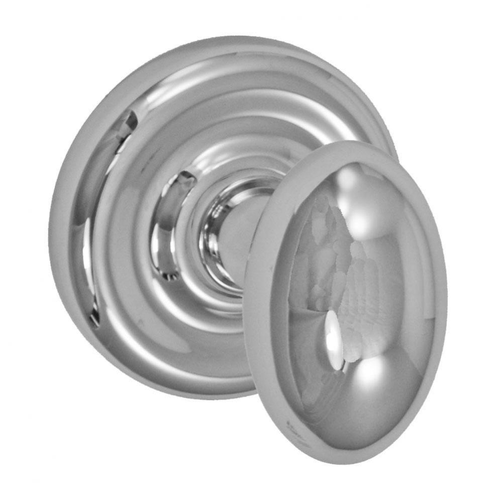 Egg Knob with Contoured Radius Rose Dummy Single in Polished