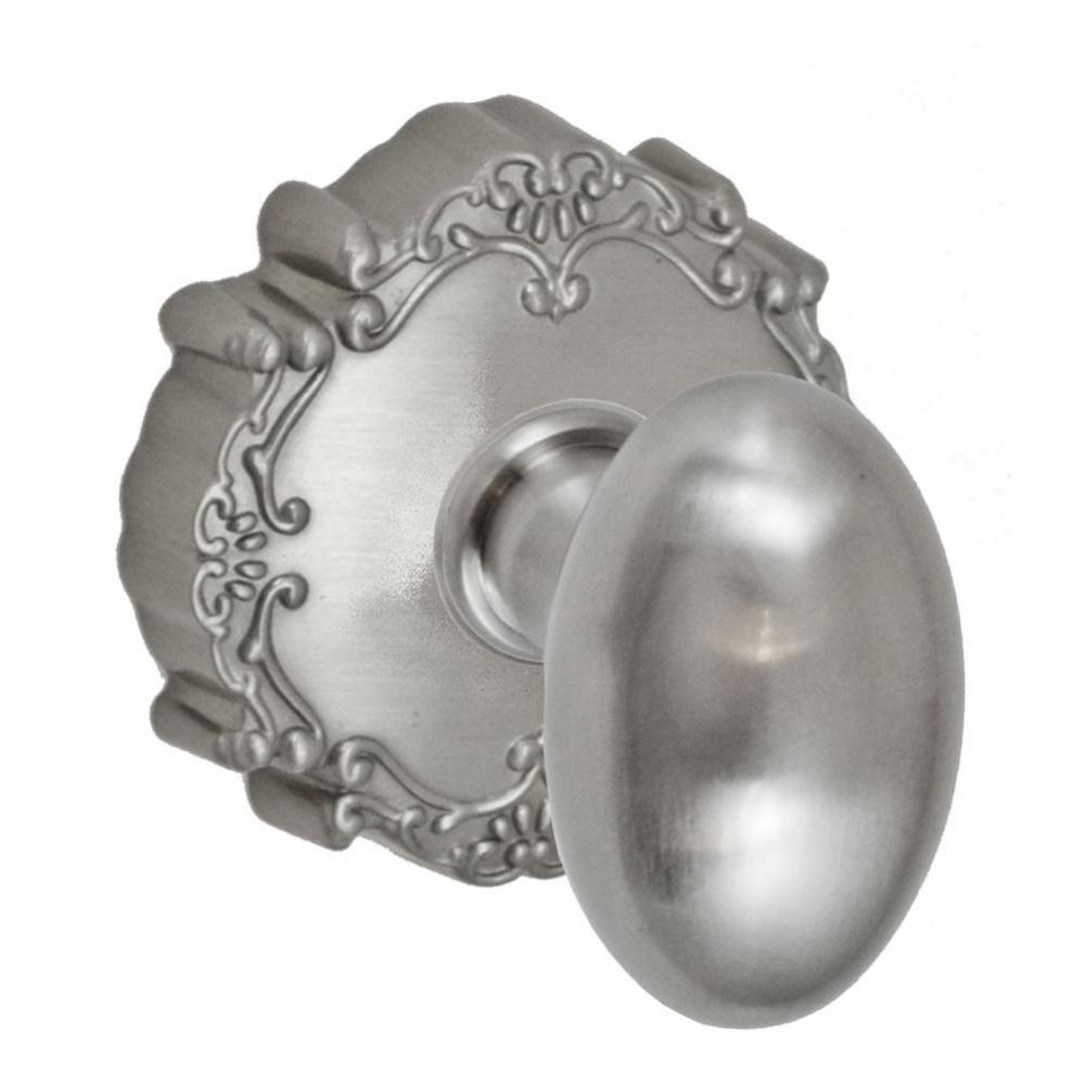 Egg Knob with Round Victorian Rose Dummy Single in Brushed