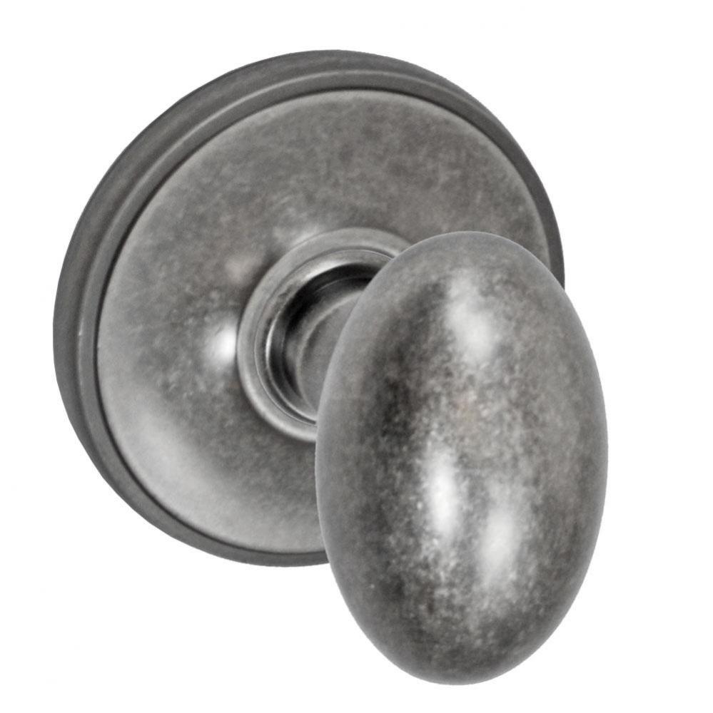 Egg Knob with Cambridge Rose Privacy Set in Antique