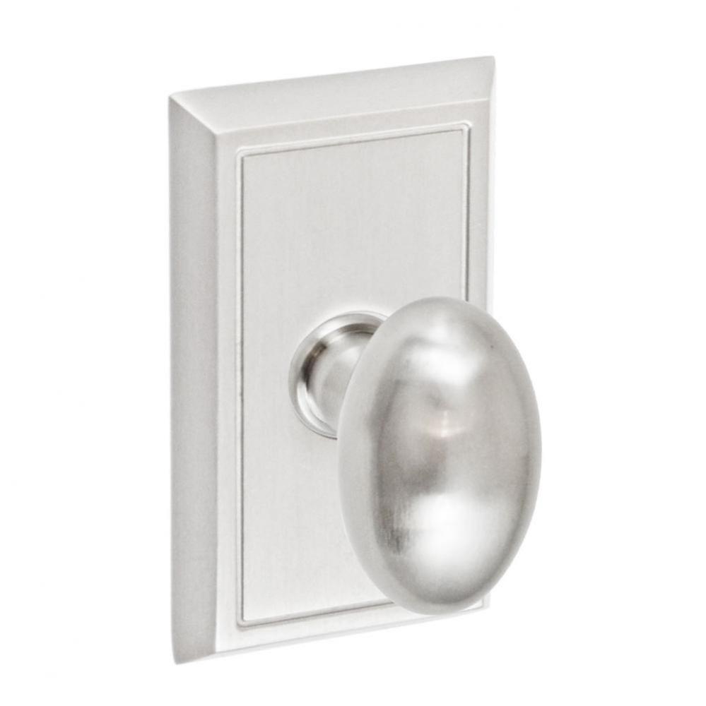 Egg Knob with Shaker Rose Dummy Single in Brushed