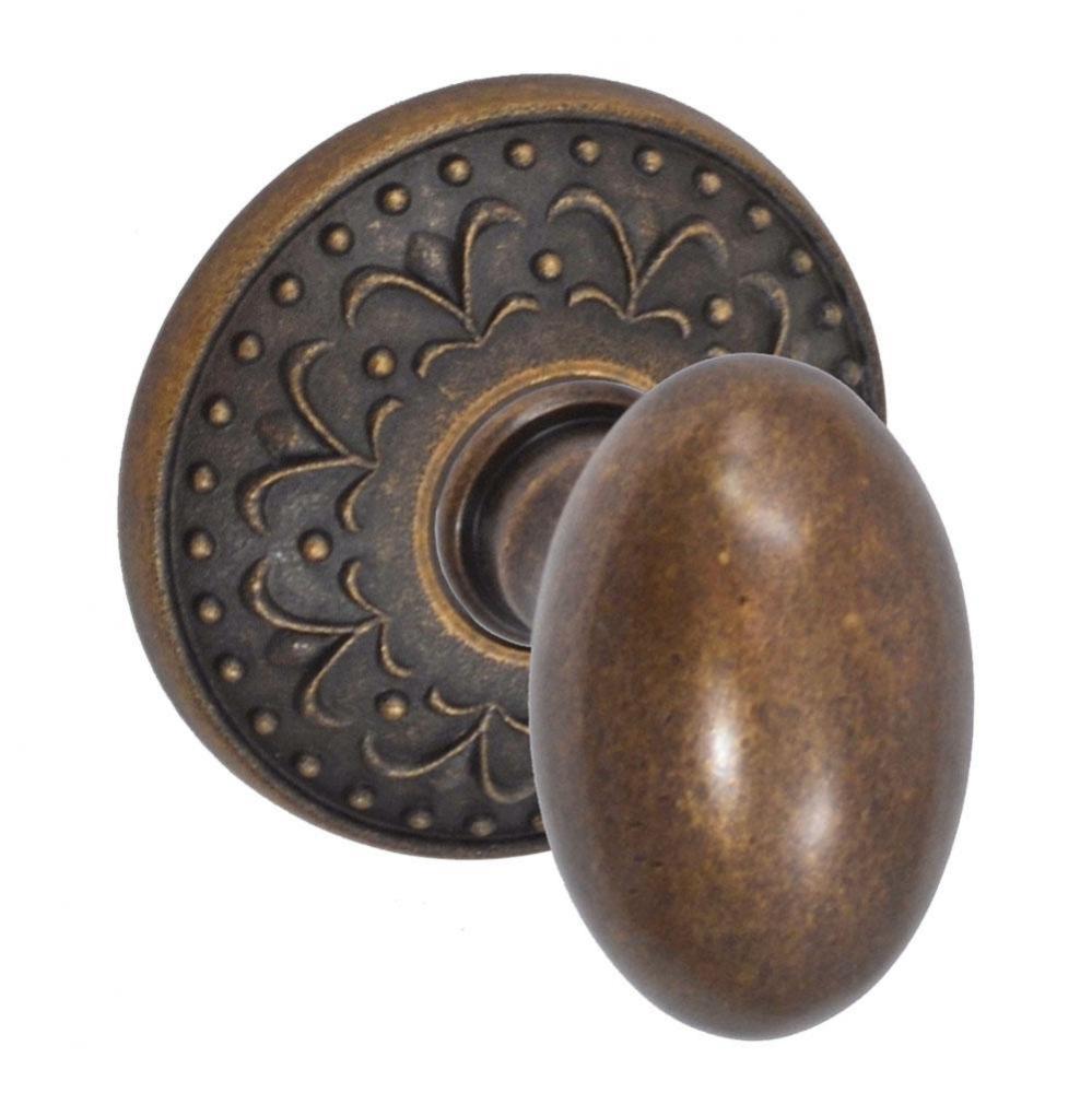 Egg Knob with Venice  Rose Privacy Set in Medium