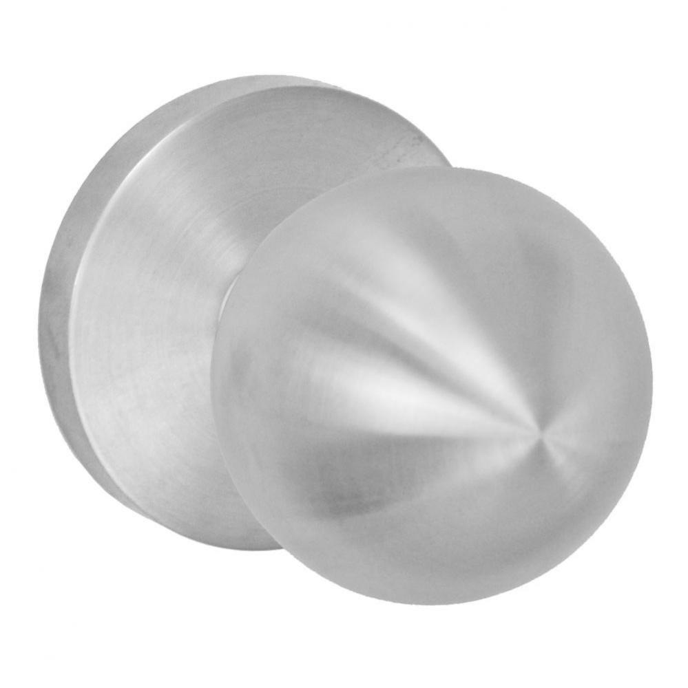 3060 Knob with Contemporary Rose Passage Set in Brushed Stainless