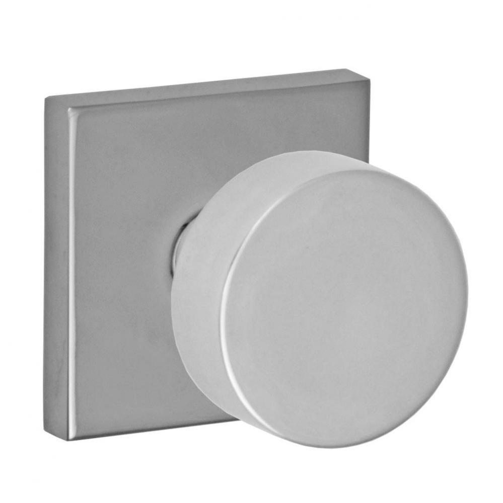 2050 Knob with Square Rose Privacy Set in Polished Stainless