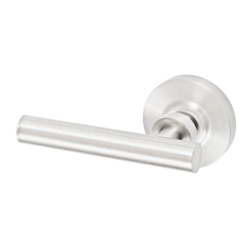 South Beach Lever with Contemporary Rose Passage Set in Brushed Nickel - Left