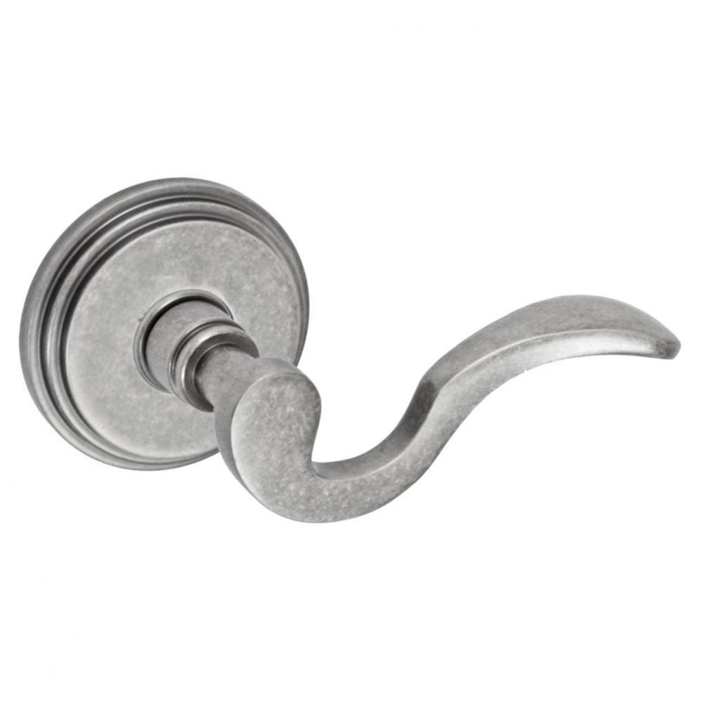 Drop Tail  Lever with Stepped  Rose Passage Set in Antique Pewter - Right