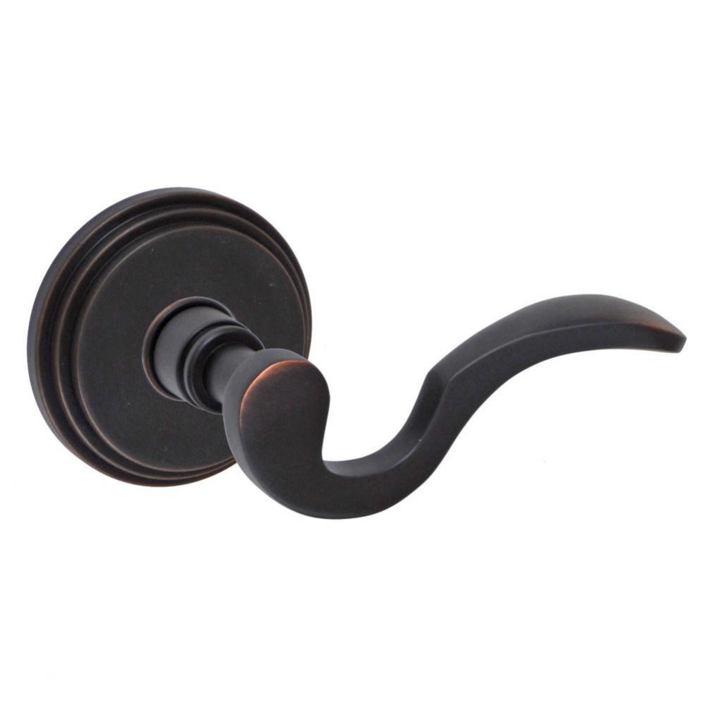 Drop Tail  Lever with Stepped  Rose Dummy Single in Oil Rubbed Bronze - Right